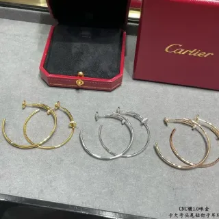Cartier Juste un Clou সোনা রূপা হুপ কানের দুল স্ক্রু ব্যাক