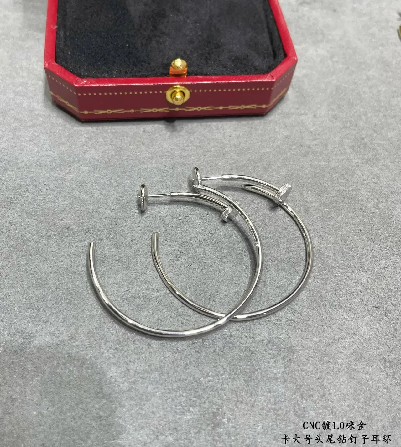 Cartier Juste un Clou أقراط حلقة ذهبي وفضي إغلاق براغي 4