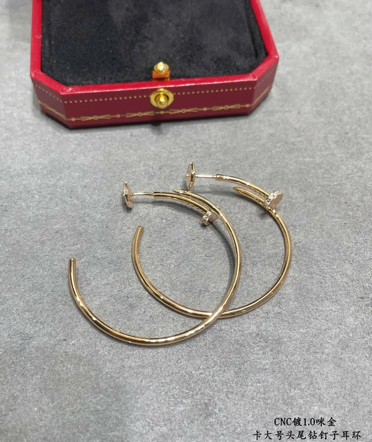 Cartier Juste un Clou أقراط حلقة ذهبي وفضي إغلاق براغي 5