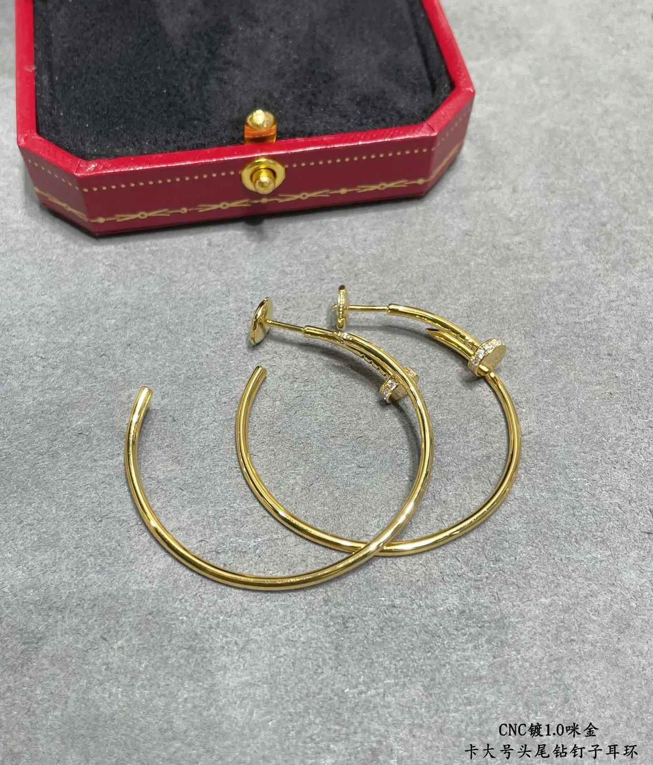 Cartier Juste un Clou أقراط حلقة ذهبي وفضي إغلاق براغي 6