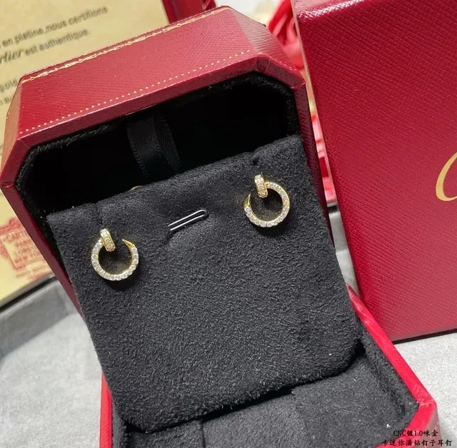 Cartier Juste un Clou Pavé Open Hoop Earrings 3