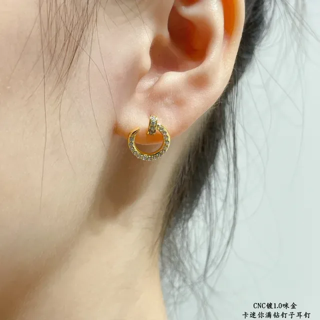 Cartier Juste un Clou Pavé Open Hoop Earrings 9