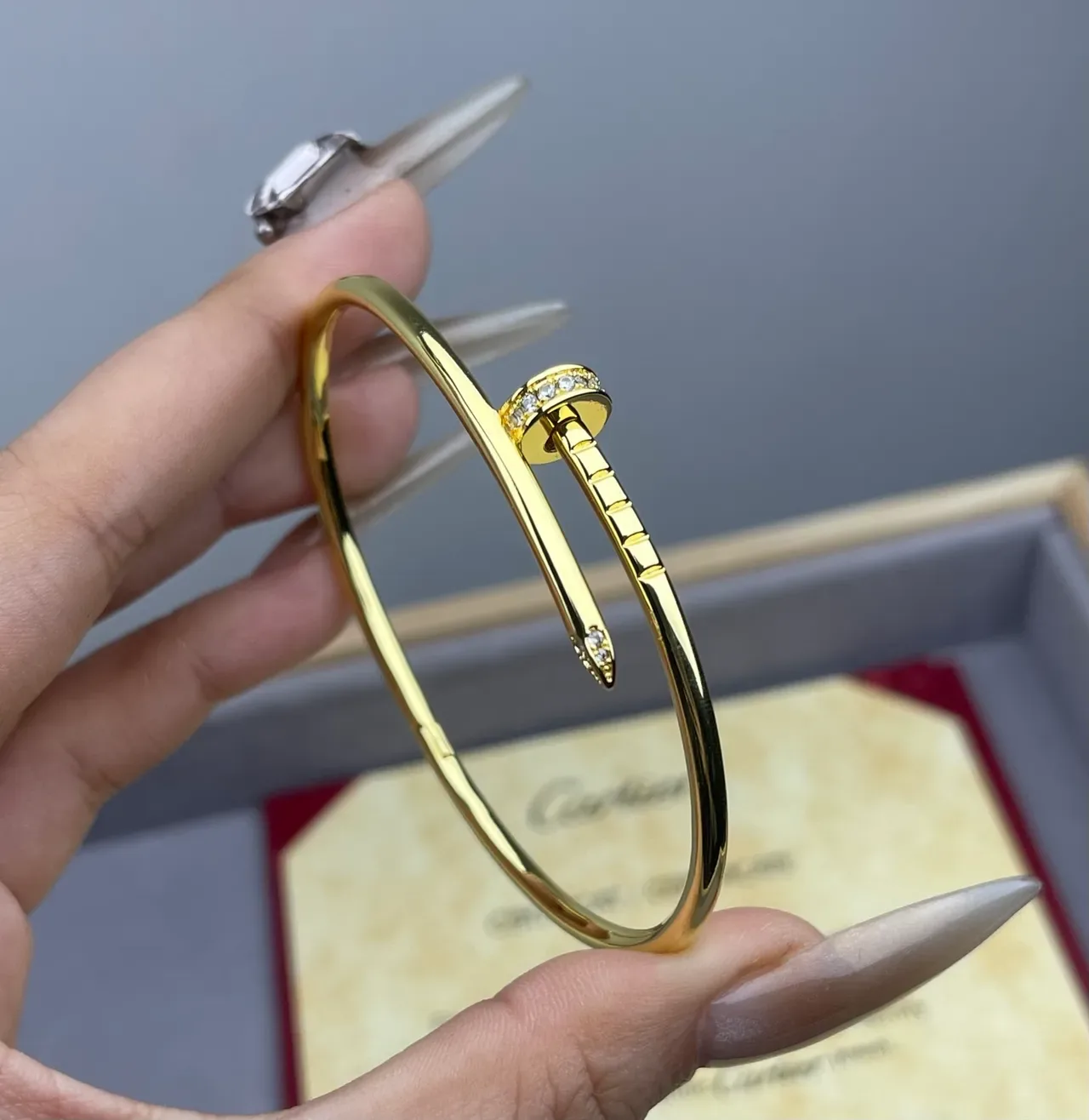 Cartier Juste un Clou Pavé-Set Motivo de Cravo Pulseiras 2