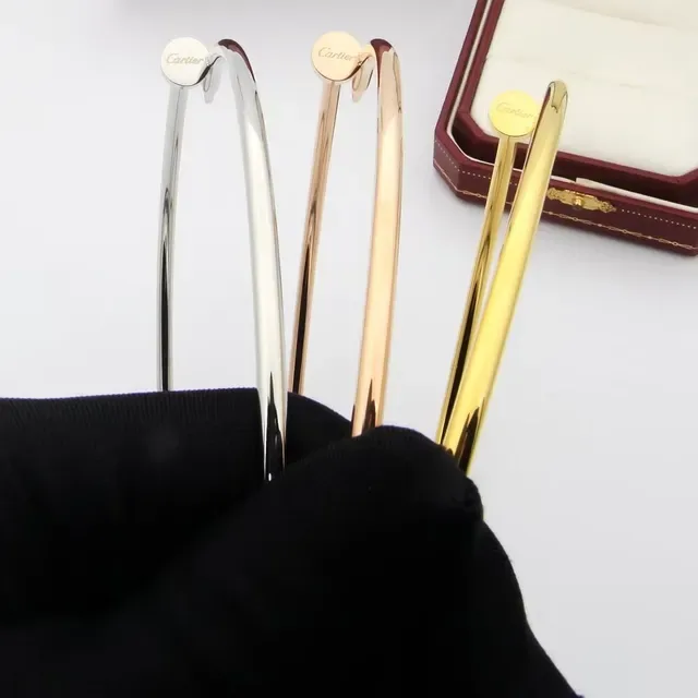 Pulseras Cartier Juste un Clou Pavé-Set Three-Tone Nail Motif 3