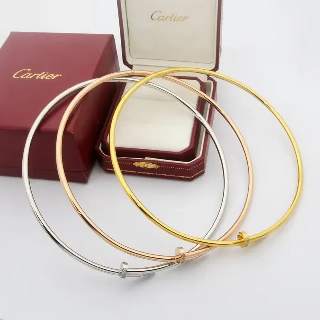 Pulseras Cartier Juste un Clou Pavé-Set Three-Tone Nail Motif 4