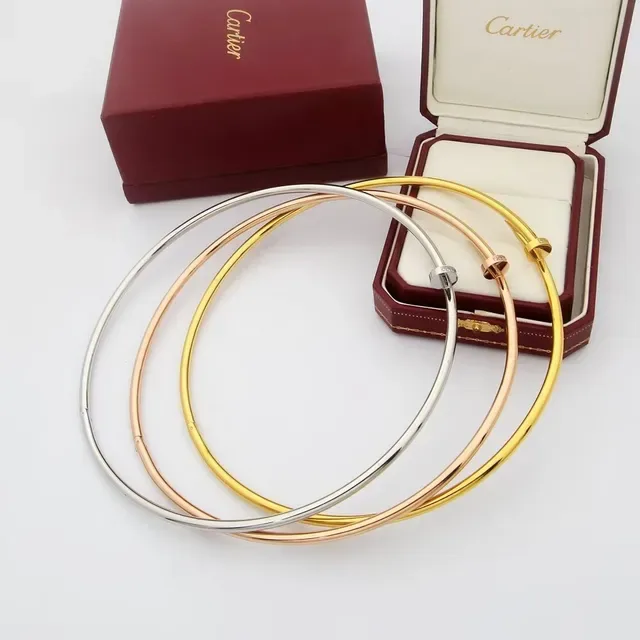 Pulseras Cartier Juste un Clou Pavé-Set Three-Tone Nail Motif 5