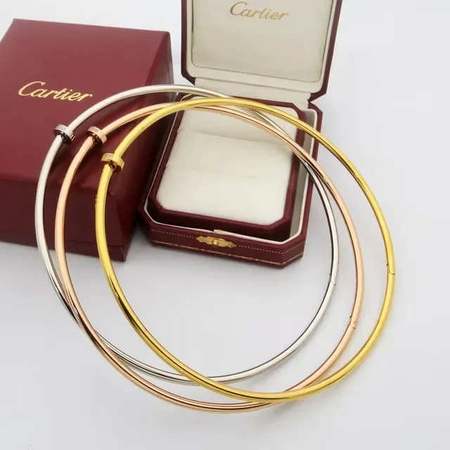 Pulseras Cartier Juste un Clou Pavé-Set Three-Tone Nail Motif 9
