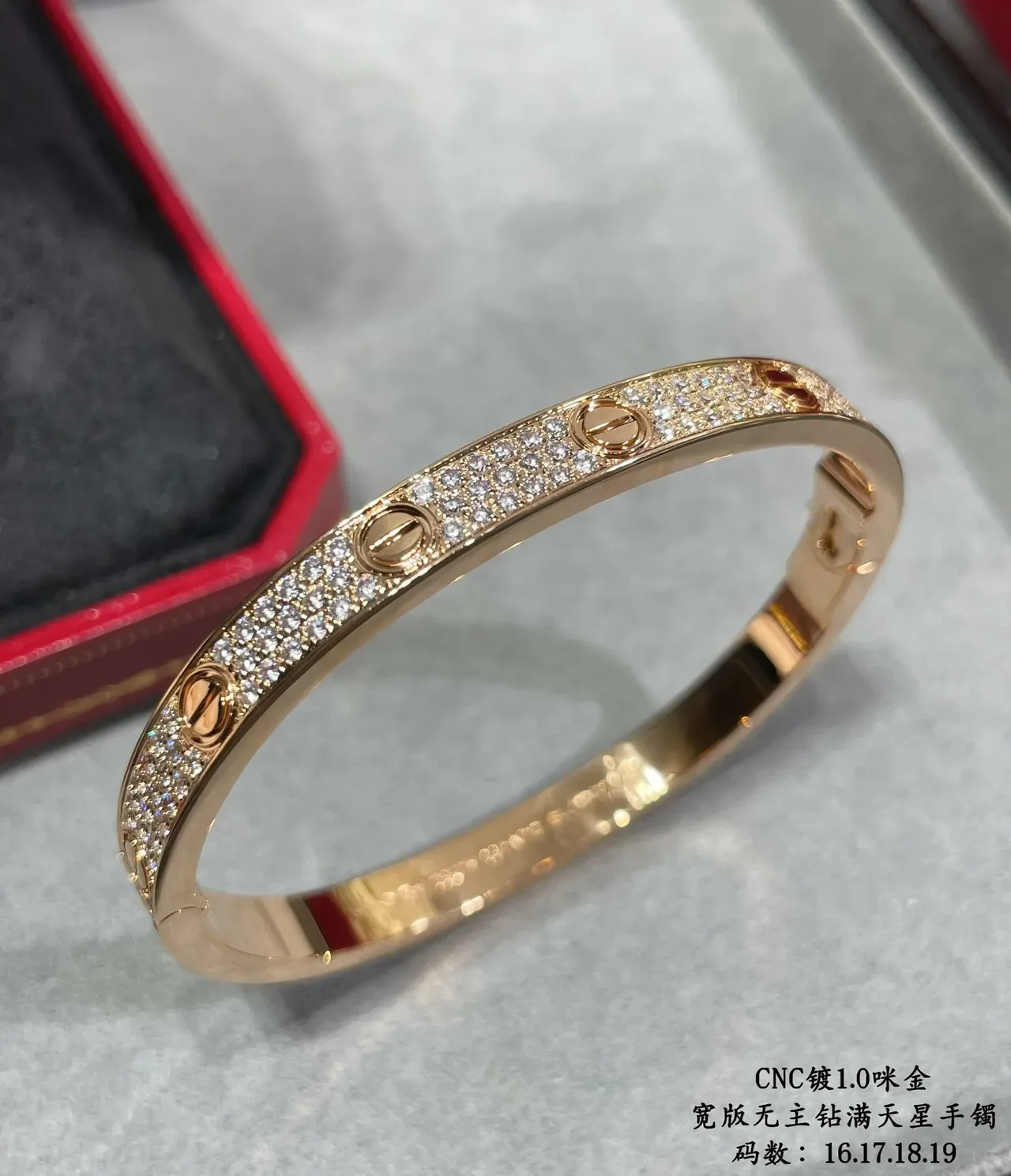 سوار Cartier Love بافيه-سيت موديف البراغي قزمة صلبة 5
