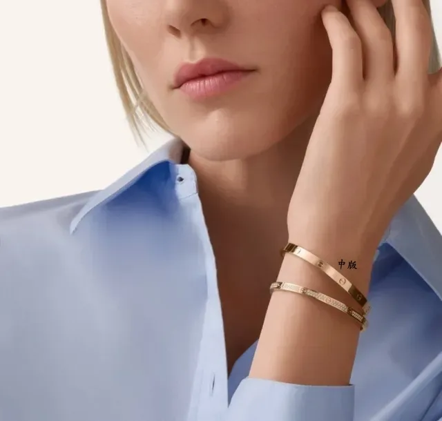 سوار Cartier Love ذهب وردي ضيق متوسط عريض مجموعة سوارات 8