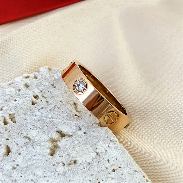 Cartier Love Ring Silver Yellow Gold Rose Gold Stackable Rings 2