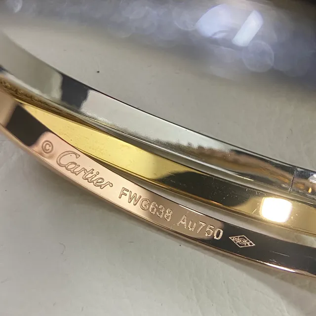 Cartier Trinity Pavé Diamond Two-Tone Gold Bracelet 4
