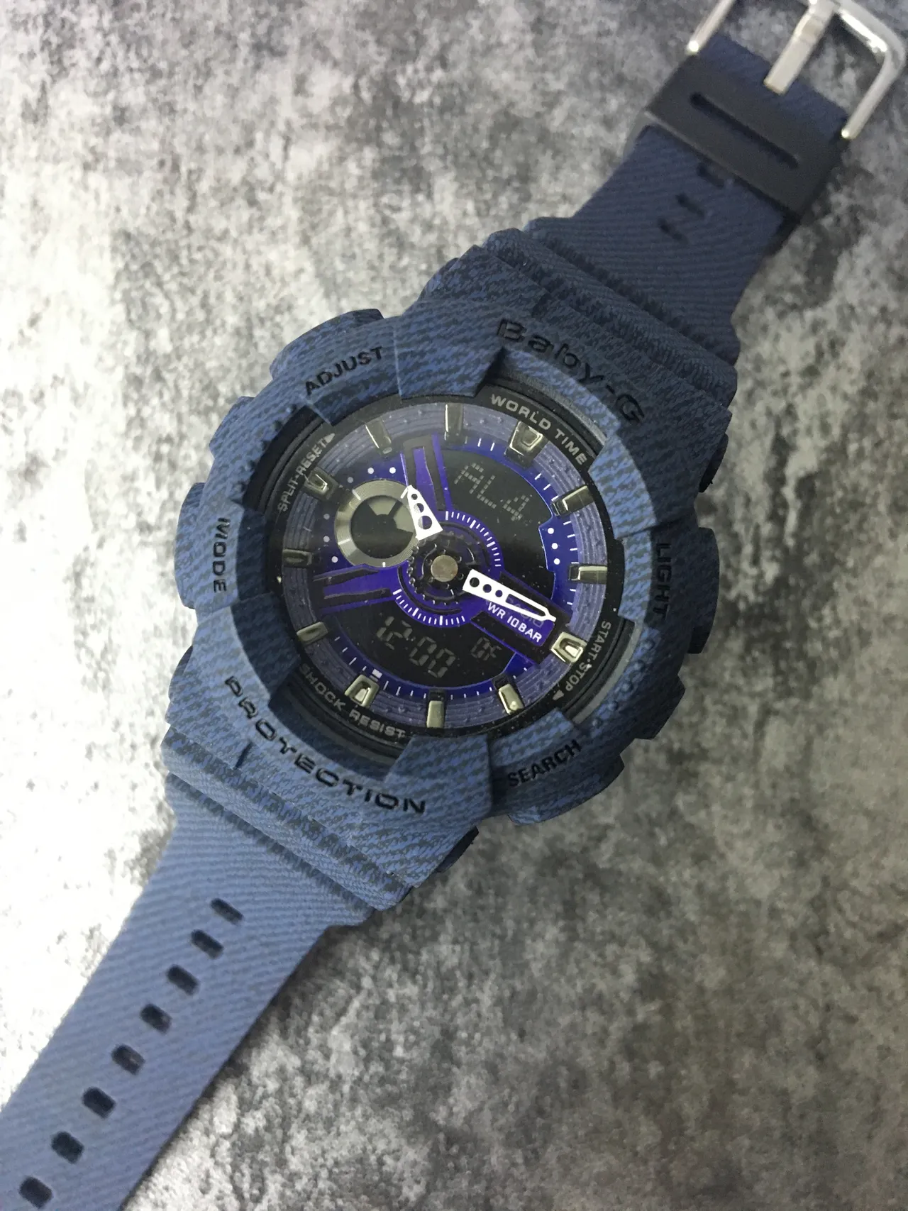 Casio Baby-G Relógio Esportivo de Resina Texturizada Azul 5