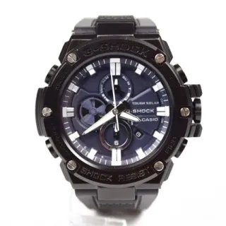 Casio Black Blue Rugged Resin Case Multi-Functional Chronograph Dial Watch