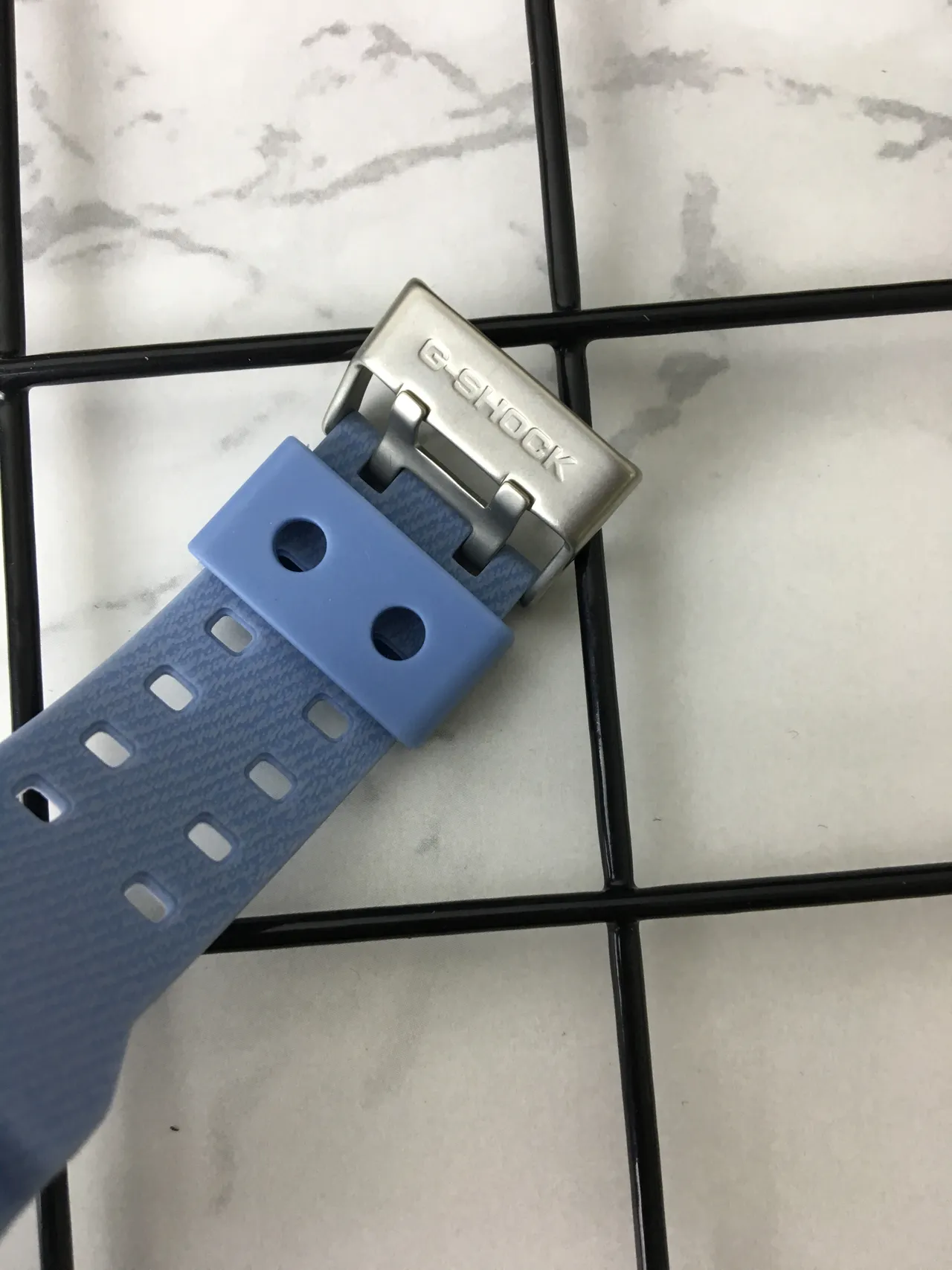 Casio Caixa de Resina Azul Branco Leve Dial Híbrido Analógico-Digital Relógio 4