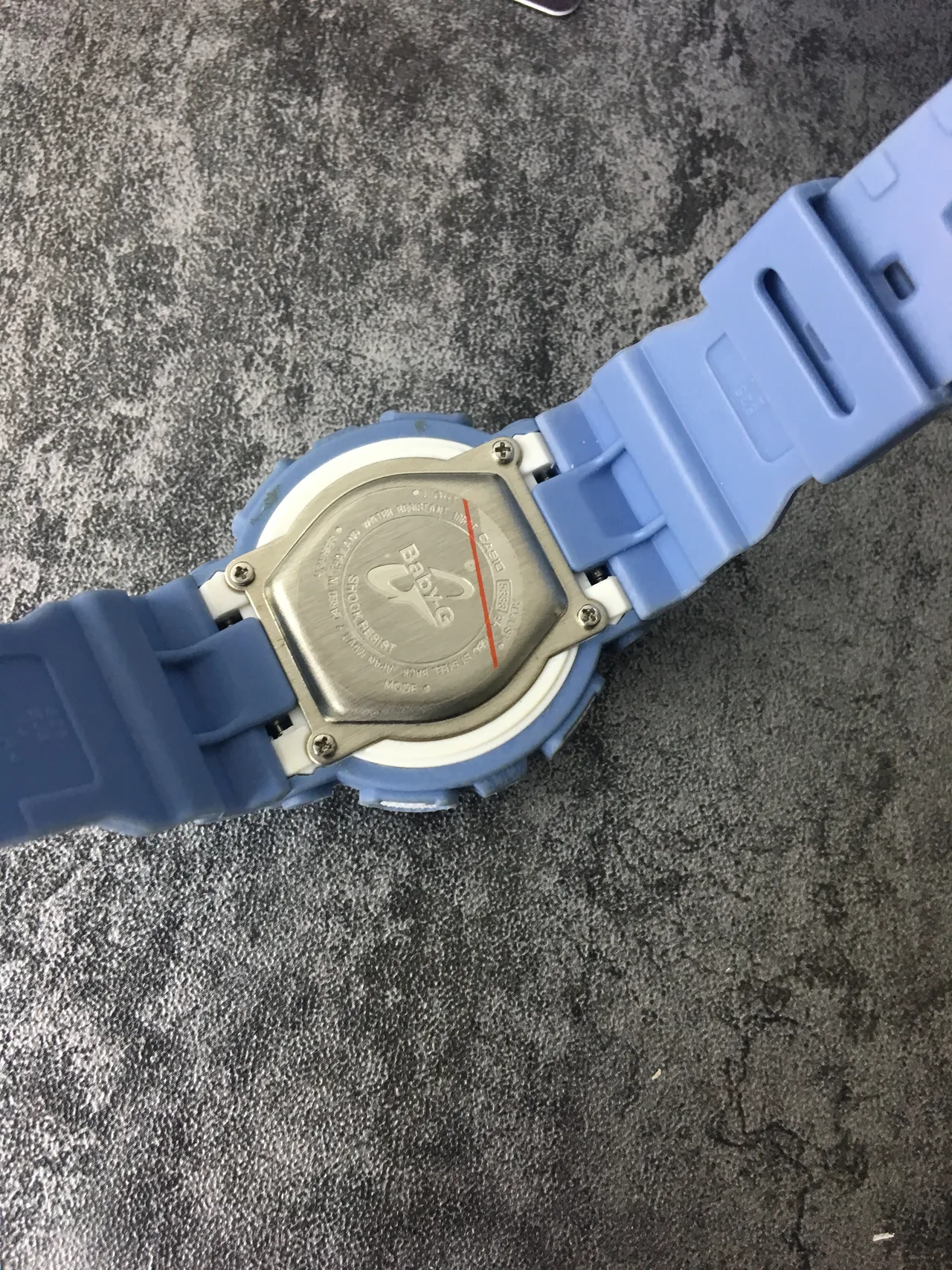 Casio Relógio Híbrido Analógico-Digital de Resina Texturizada Azul Branco Leve 3