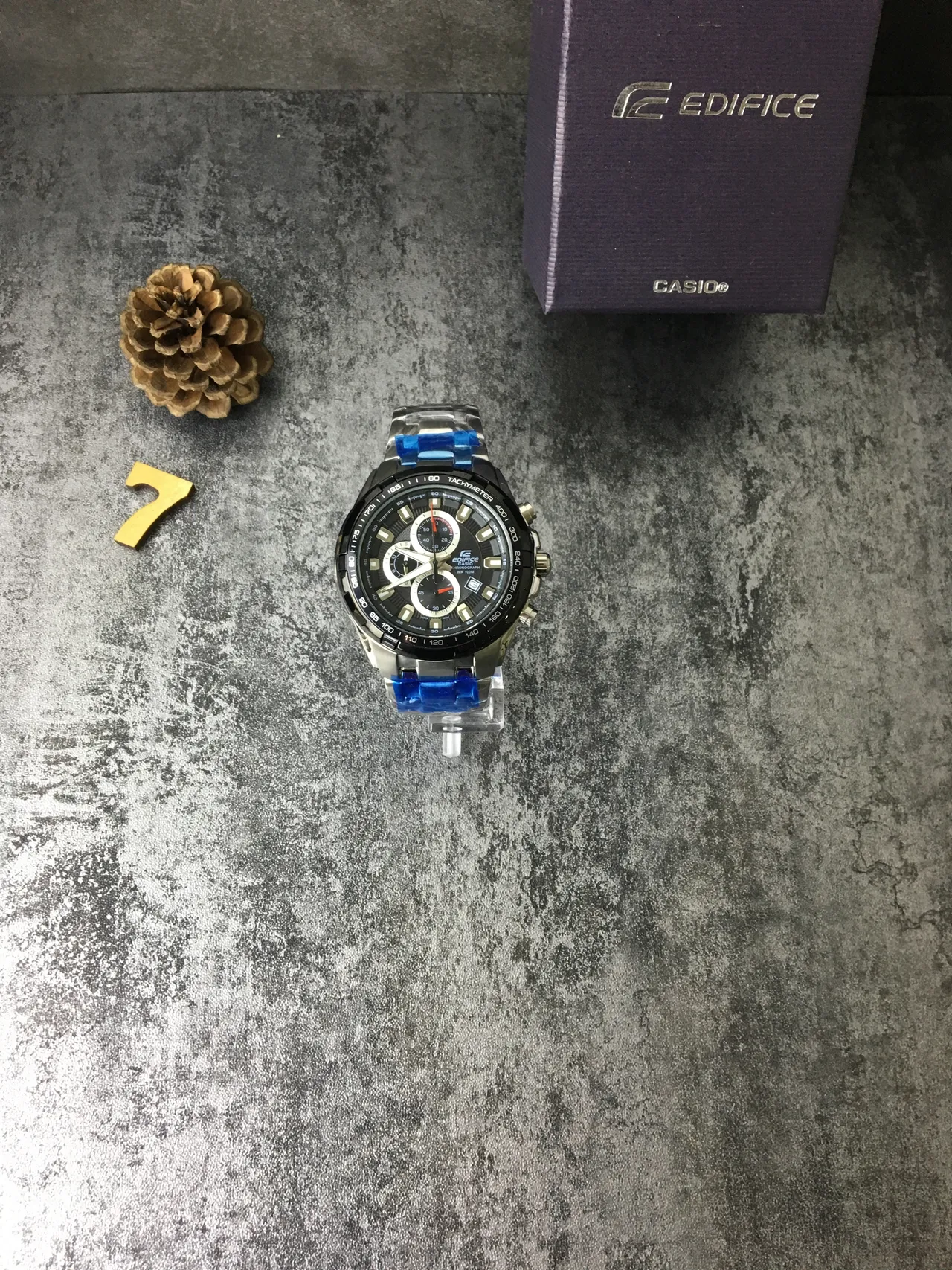 Casio Edifice Cronógrafo Negro y Plateado Reloj Deportivo 5