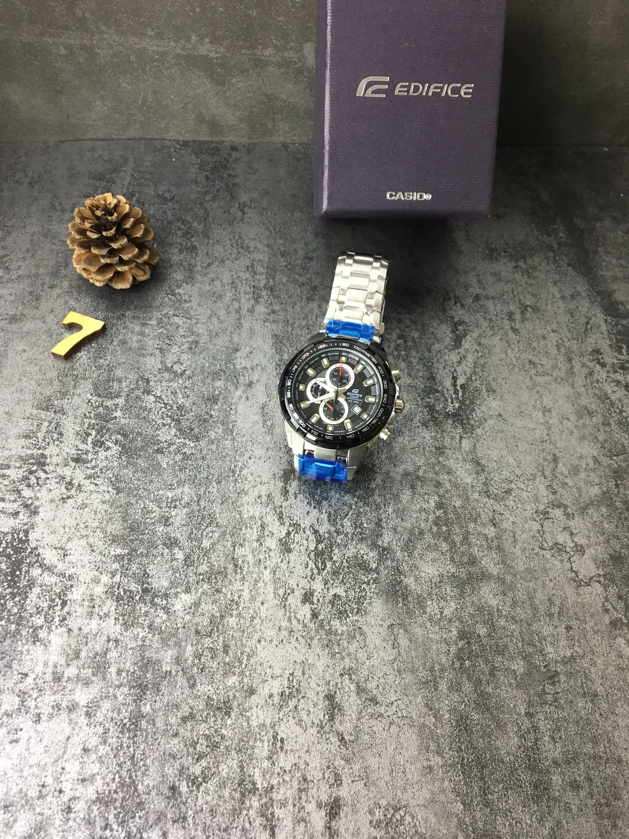 Casio Edifice Cronógrafo Negro y Plateado Reloj Deportivo 6