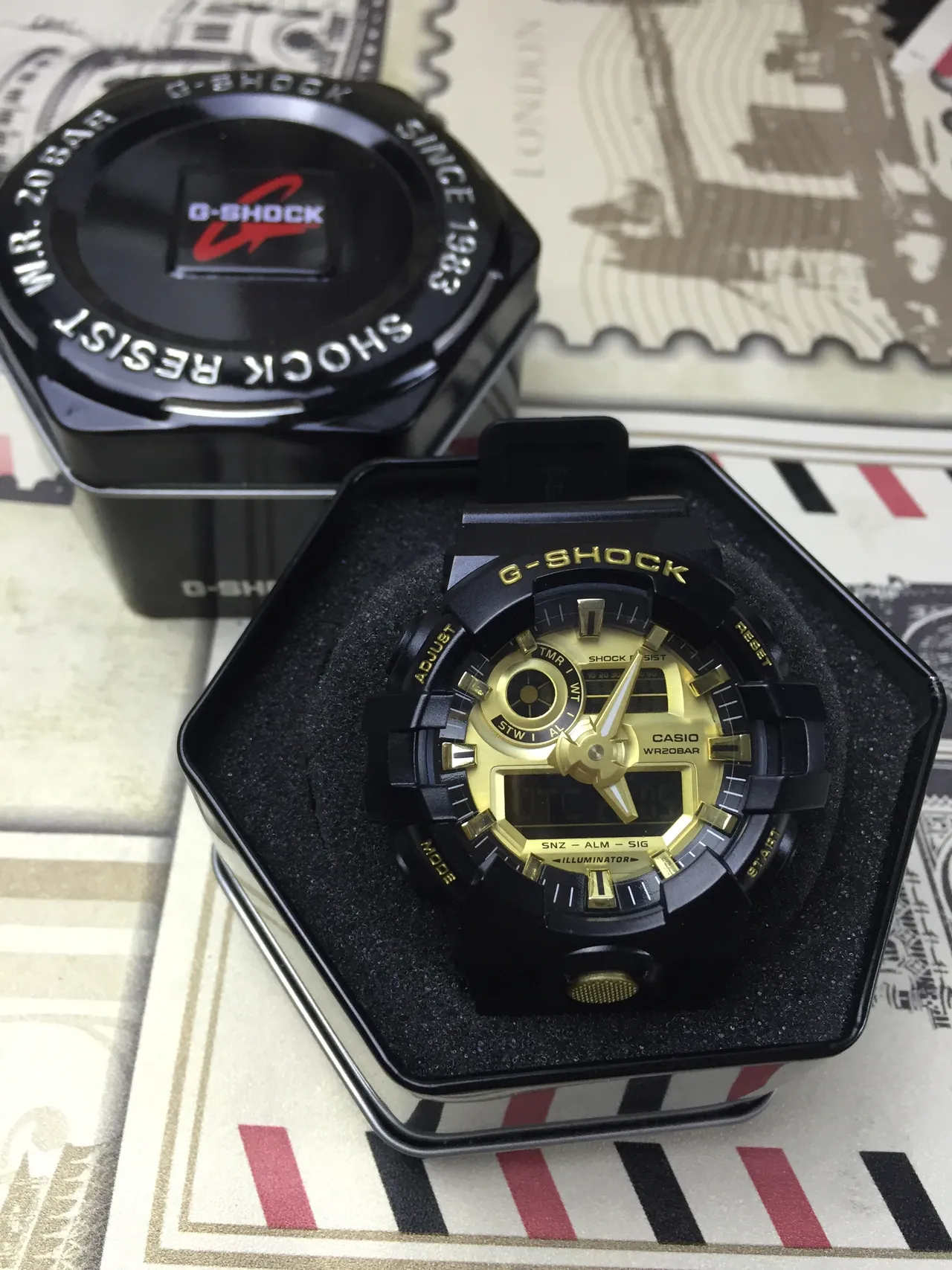 Casio G-Shock GA-100 काला और स्वर्णिम खेल घड़ी 11