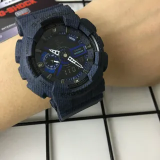 Casio G-Shock GA-100 Blue Textured Resin Sports Watch