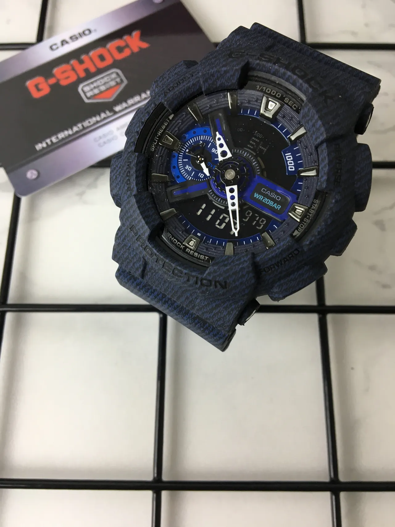 Casio G-Shock GA-100 Reloj Deportivo de Resina Texturizada Azul 2