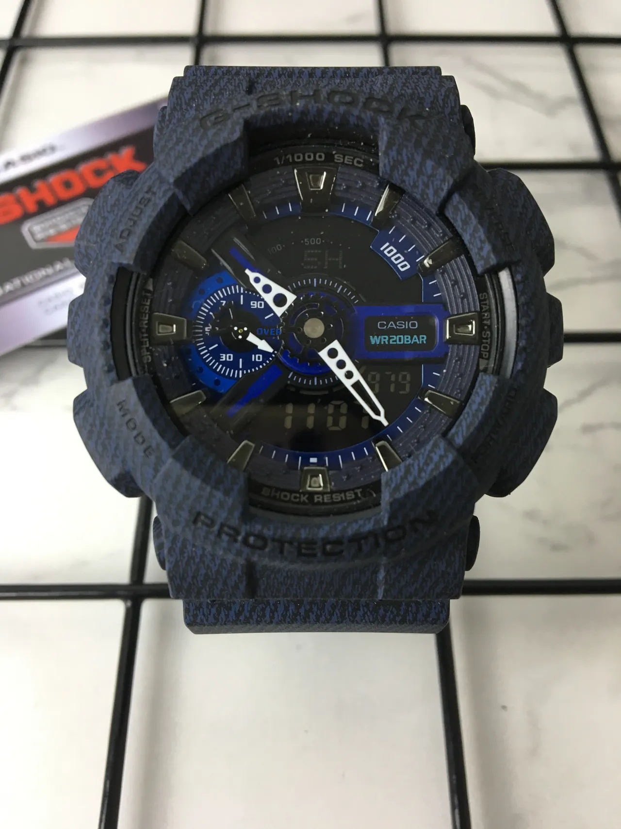Casio G-Shock GA-100 Reloj Deportivo de Resina Texturizada Azul 3