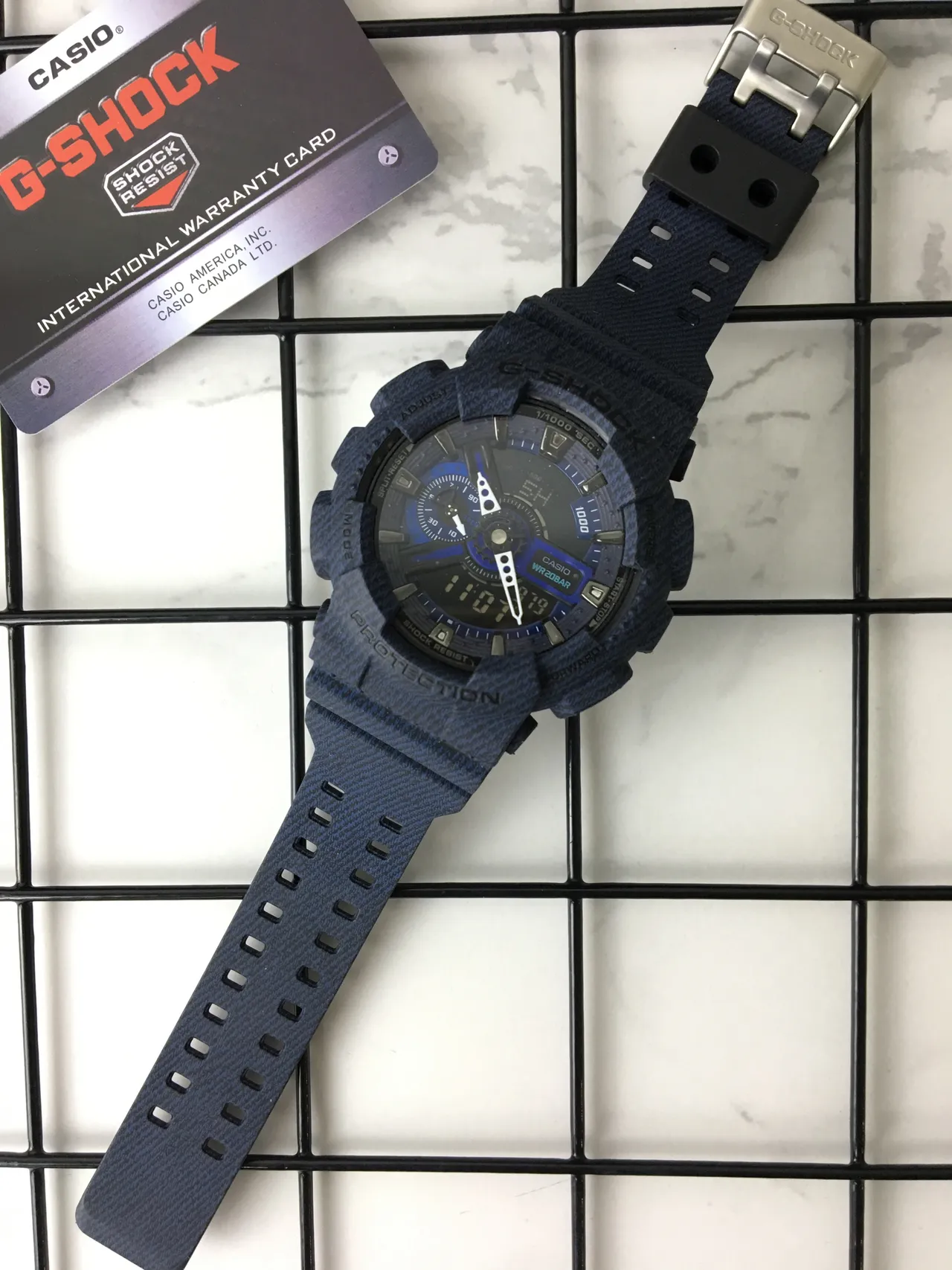Casio G-Shock GA-100 Reloj Deportivo de Resina Texturizada Azul 6