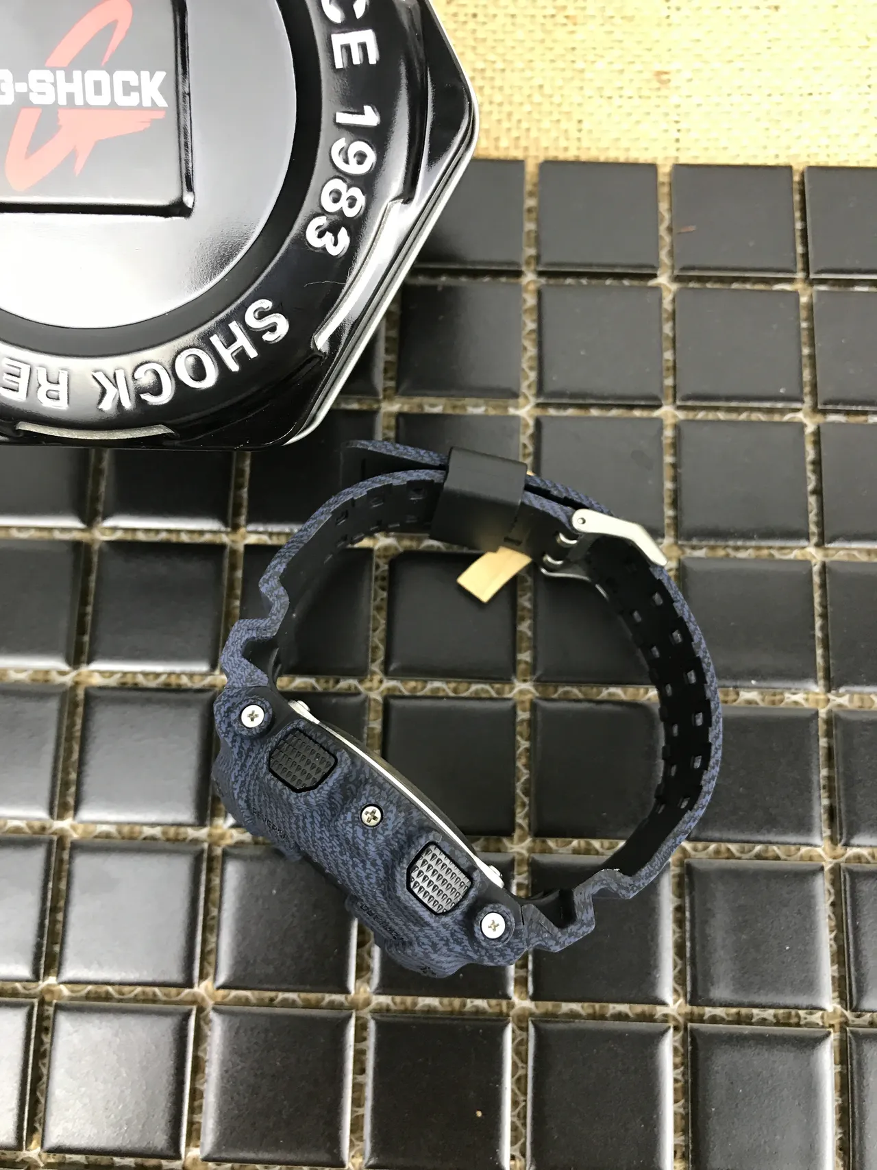 Casio G-Shock GA-100 Reloj Deportivo de Resina Texturizada Azul 7