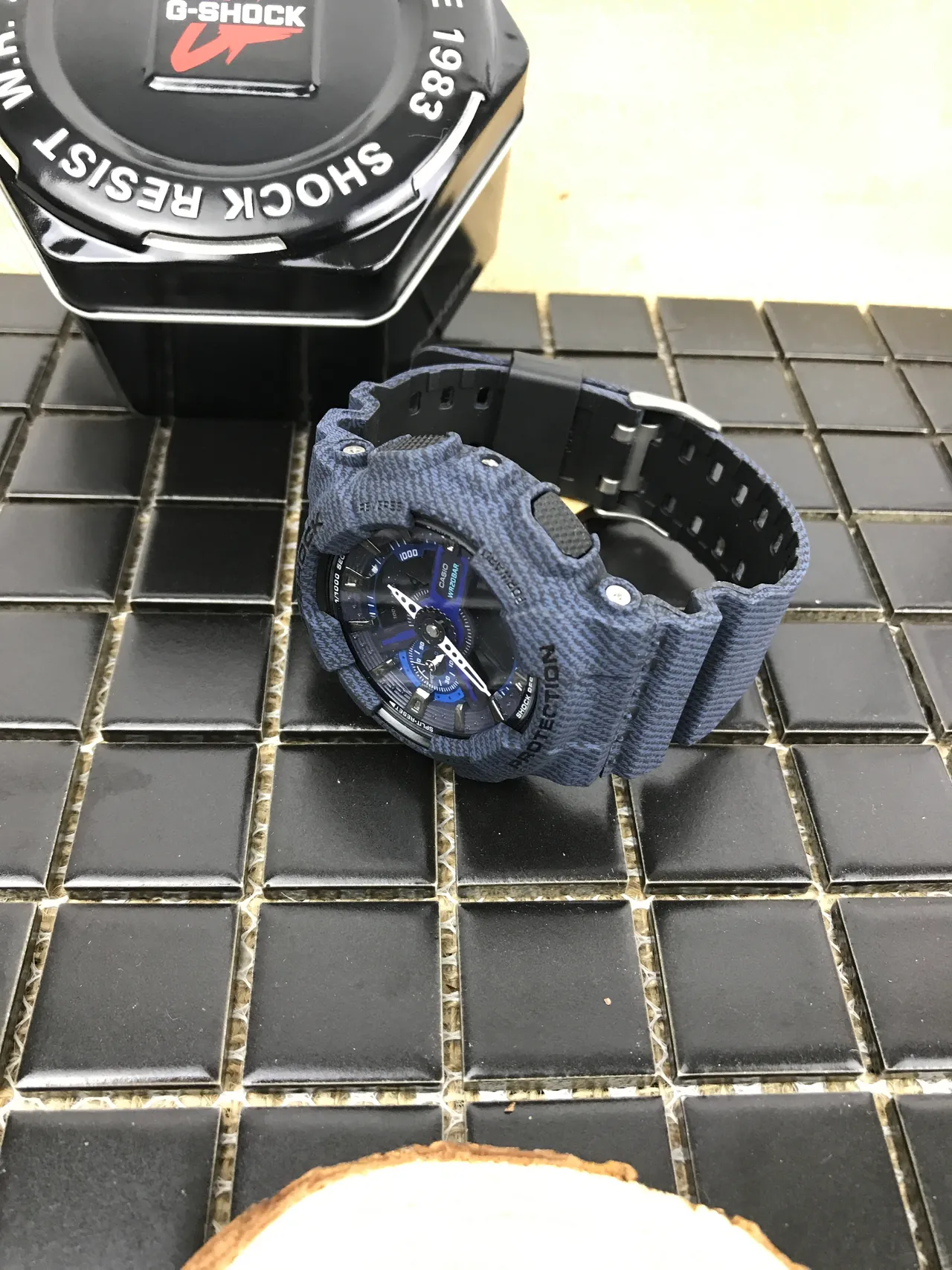 Casio G-Shock GA-100 Reloj Deportivo de Resina Texturizada Azul 8