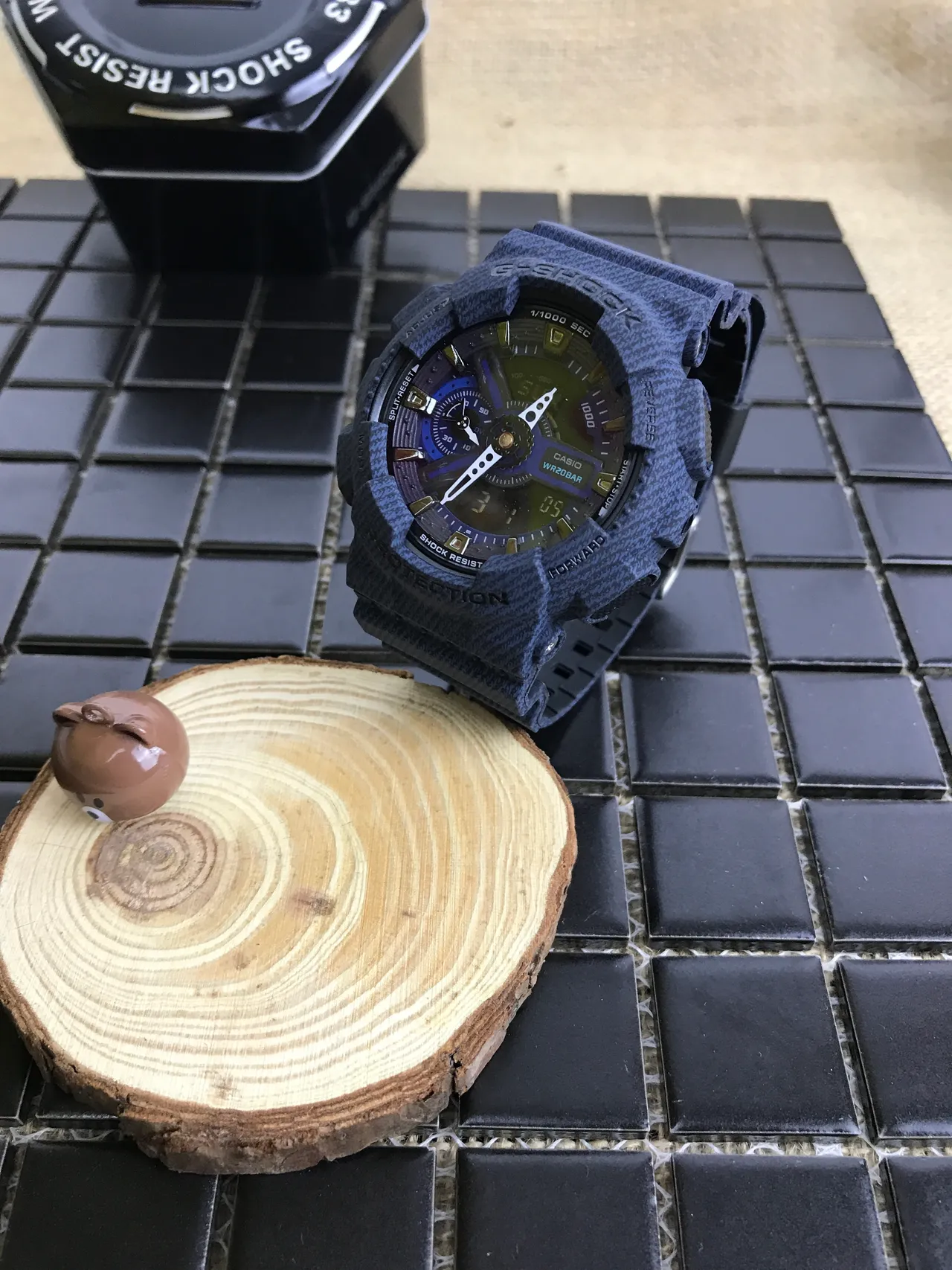 Casio G-Shock GA-100 Reloj Deportivo de Resina Texturizada Azul 9