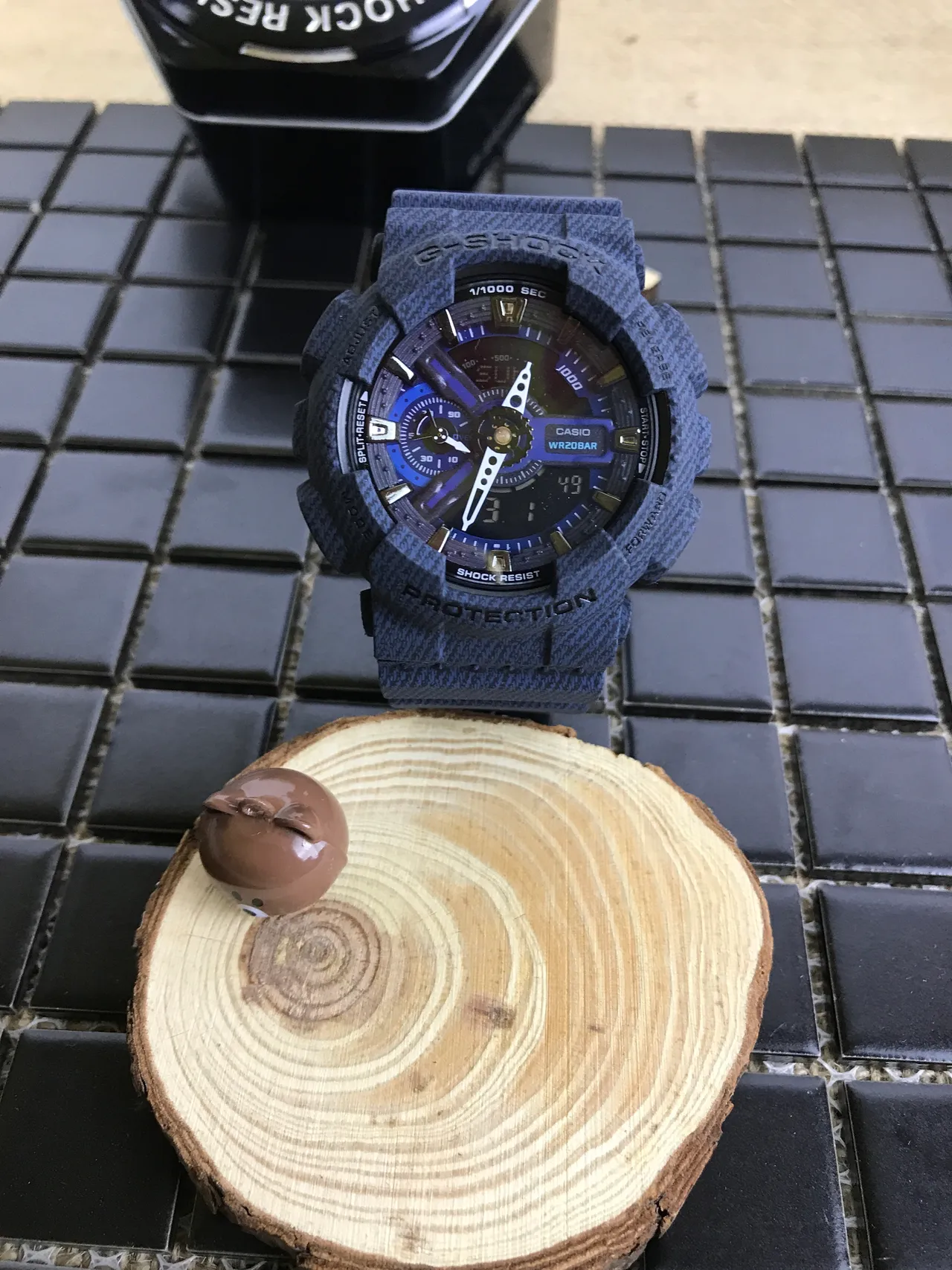 Casio G-Shock GA-100 Reloj Deportivo de Resina Texturizada Azul 10