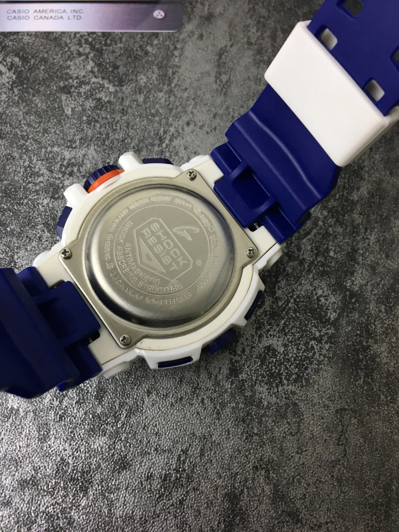 Casio G-Shock GA-100 নীল সাদা কমলা স্পোর্টস ওয়াচ 5