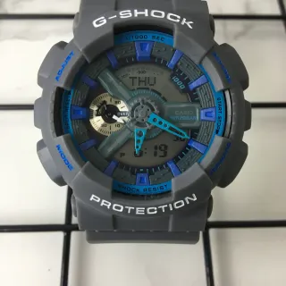 Casio G-Shock GA-100 Gray and Blue Sports Watch