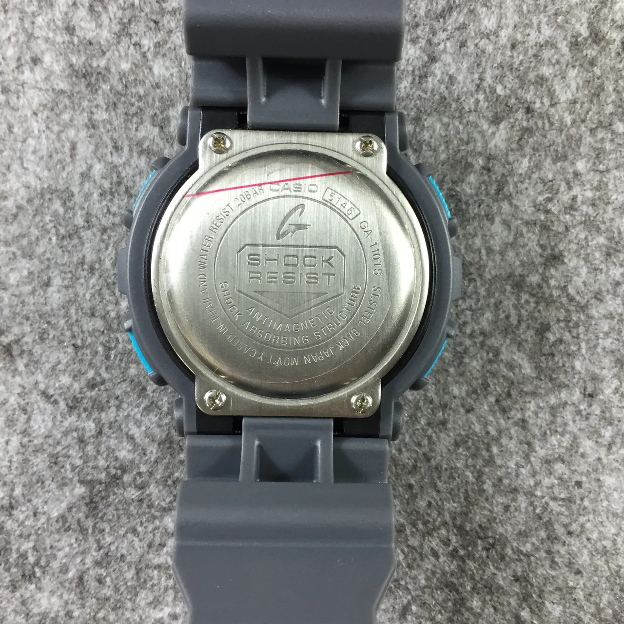 Casio G-Shock GA-100 Gray and Blue Sports Watch 8