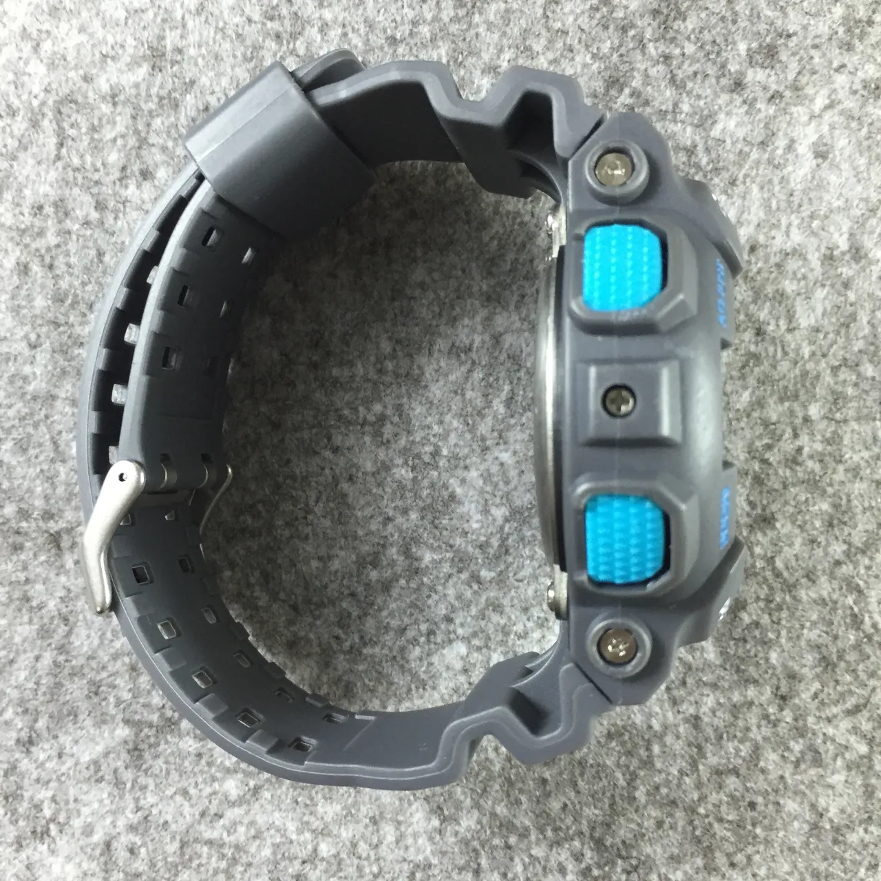 Casio G-Shock GA-100 Gray and Blue Sports Watch 9