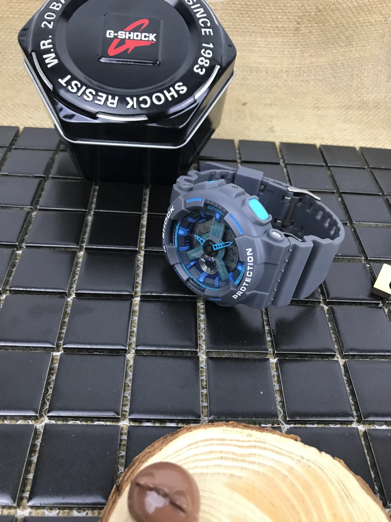 Casio G-Shock GA-100 Gray and Blue Sports Watch 15