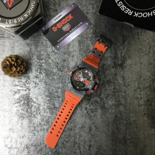 Casio G-Shock GA-100 Orange and Gray Sports Watch
