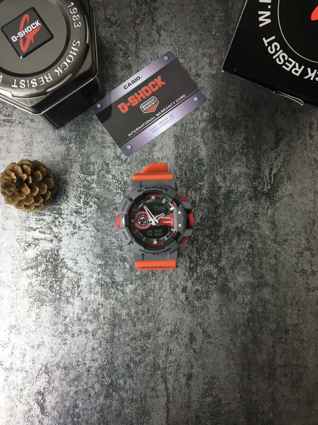 Casio G-Shock GA-100 برتقالي و رمادي ساعة رياضية 3