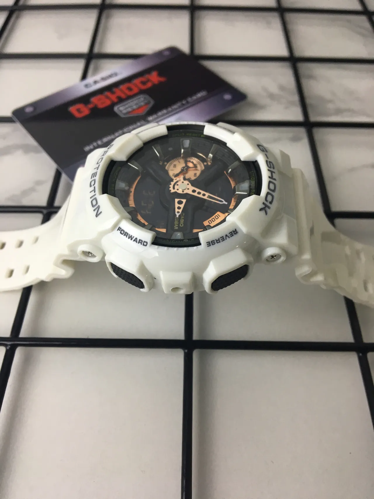 Casio G-Shock GA-100 أبيض وأسود ساعة رياضية 5