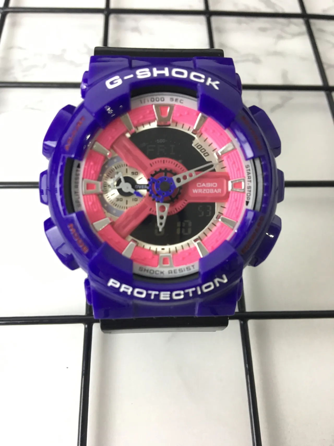 卡西欧 G-Shock GA-110 紫色和粉色 模拟-数字 运动手表 3