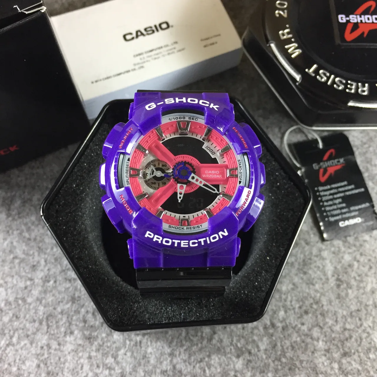 卡西欧 G-Shock GA-110 紫色和粉色 模拟-数字 运动手表 13