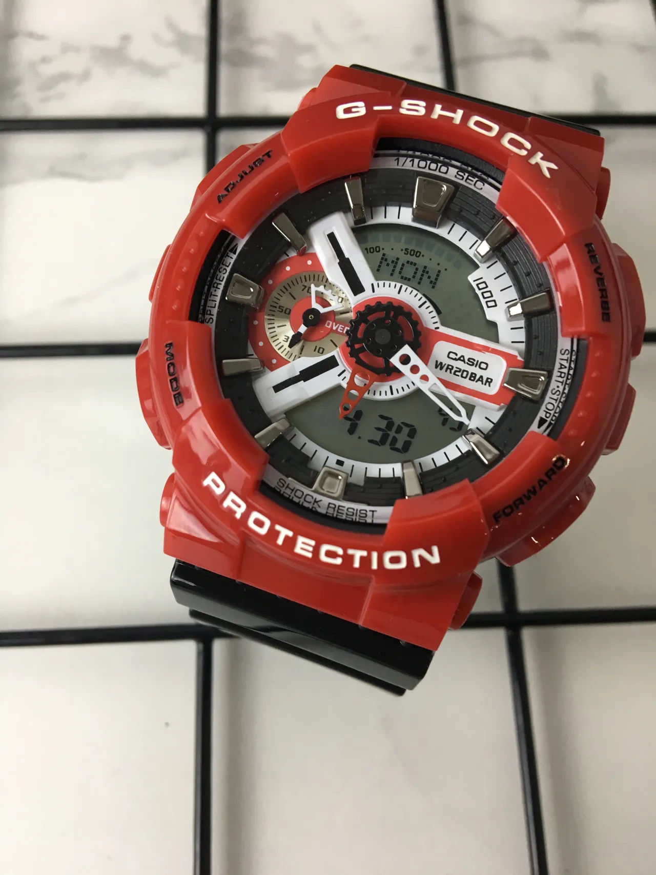 Casio G-Shock GA-110 أحمر ساعة رياضية واقية 2