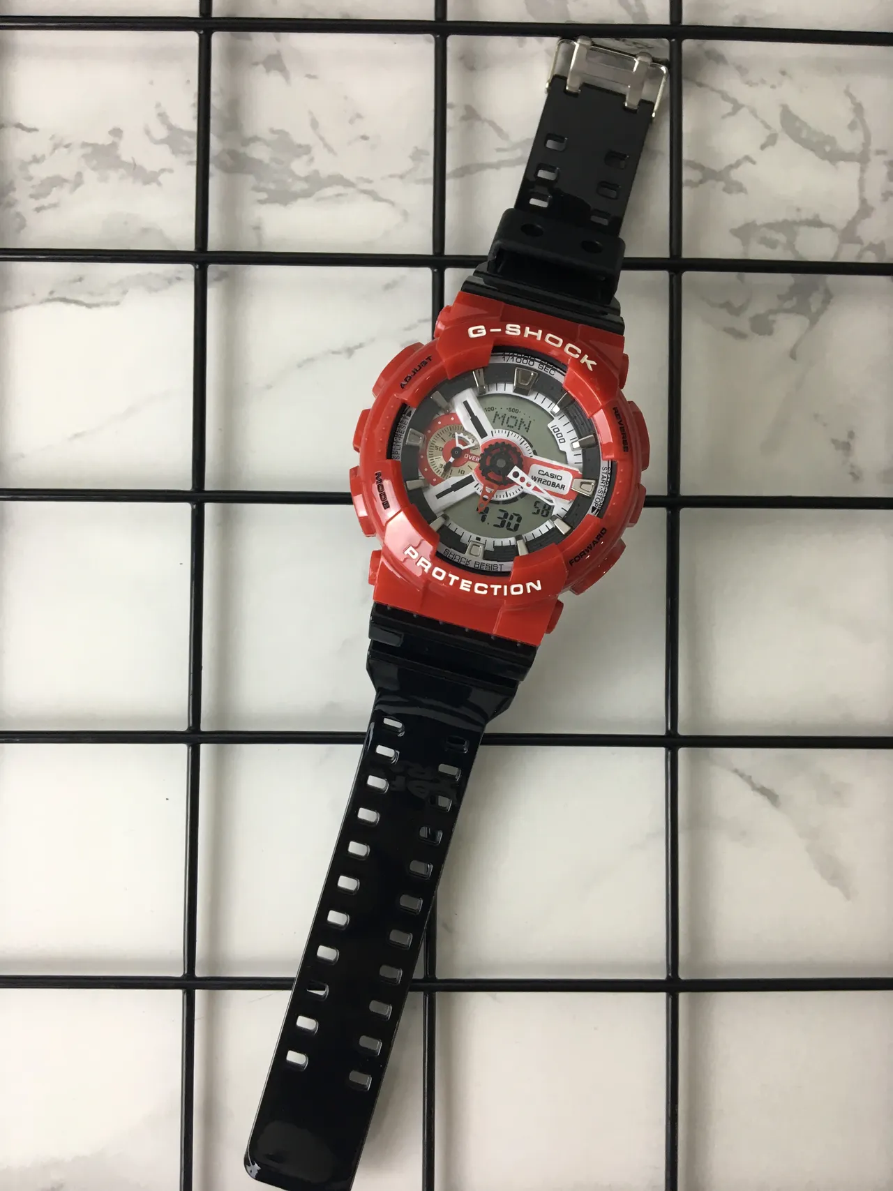 Casio G-Shock GA-110 أحمر ساعة رياضية واقية 6