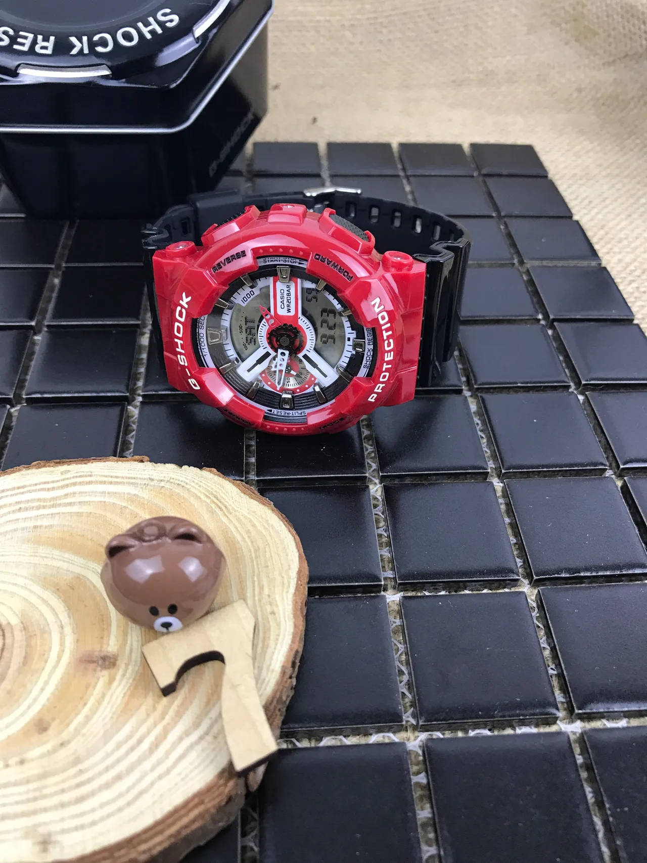 Casio G-Shock GA-110 أحمر ساعة رياضية واقية 8