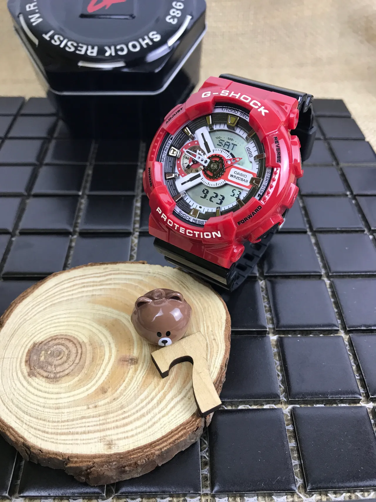 Casio G-Shock GA-110 أحمر ساعة رياضية واقية 9