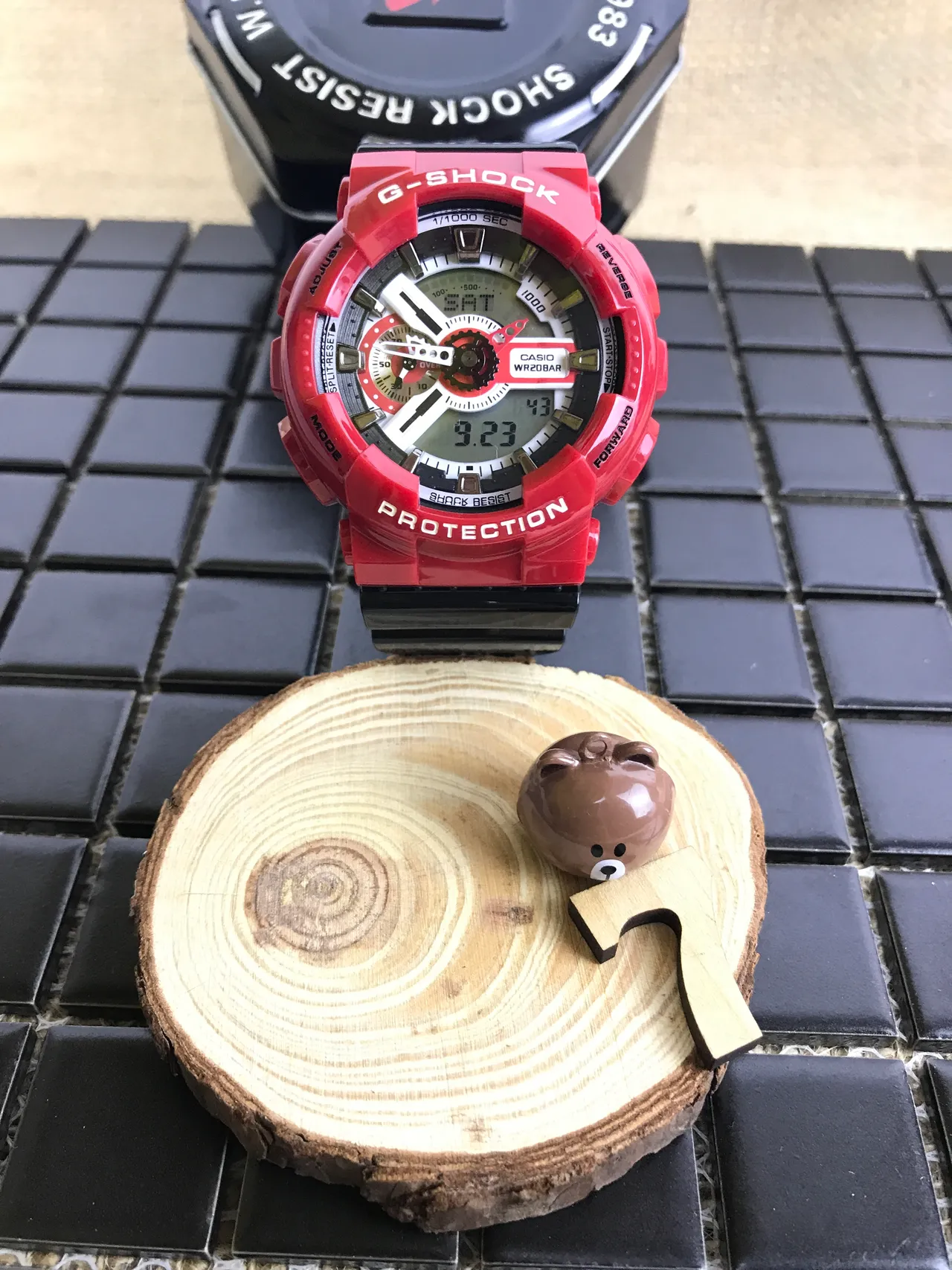 Casio G-Shock GA-110 أحمر ساعة رياضية واقية 10