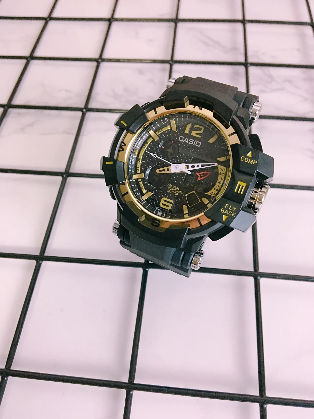 Casio G-Shock Mudmaster Noir Or Construction Résine Résistant Cadran Montre 2