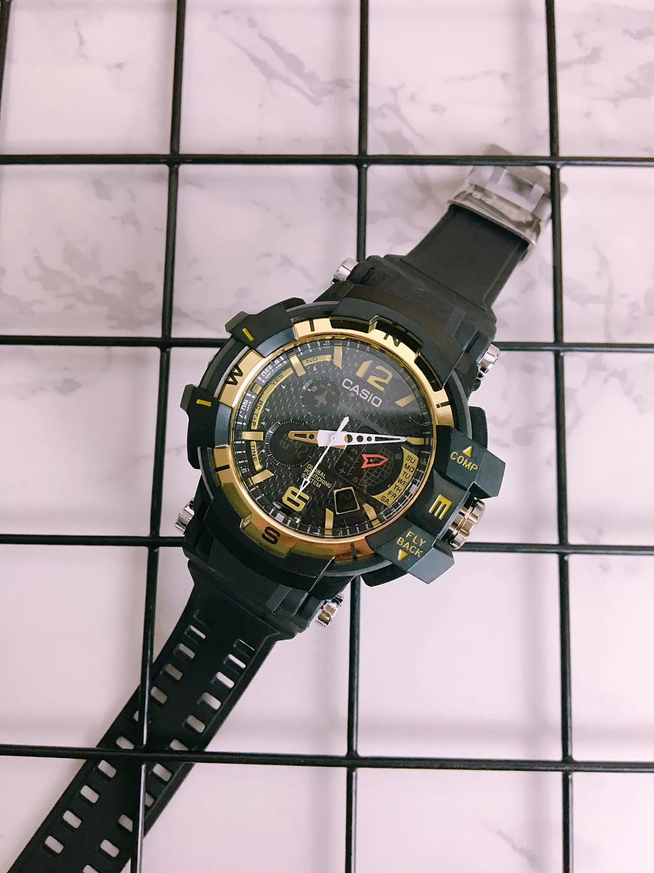 Casio G-Shock Mudmaster Noir Or Construction Résine Résistant Cadran Montre 4