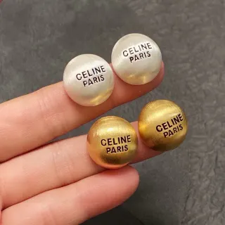 Celine Paris أقراط كروية منحوتة