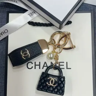 Chanel Black Gold Quilted Miniature Handbag
