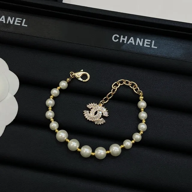 Chanel Pearl CC Necklace White Gold Chain Necklace 4
